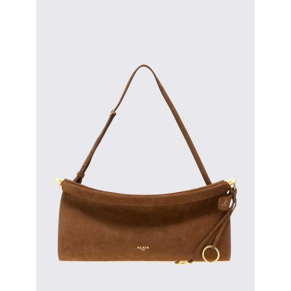 Alai�A Women Alaia Le Click East West Suede Calfskin Shoulder Bag